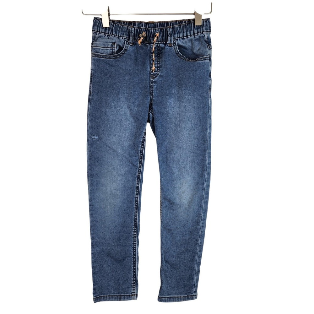 MAYORAL Jeans Kids 7 Blue Elastic Drawstring Skinny Slim Fit Denim Play Pants‎